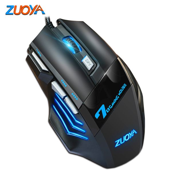 

wired gaming mouse 5500dpi adjustable led optical usb computer mice silent/sound professional game mause for gamer pc laptop