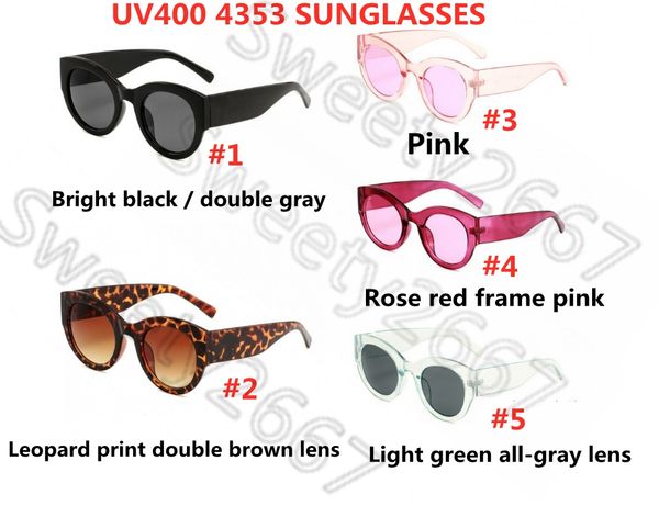 Nova borboleta óculos de sol gato olho mulheres lente sonnenbrille marrom 4353 plástico tons com óculos de sol