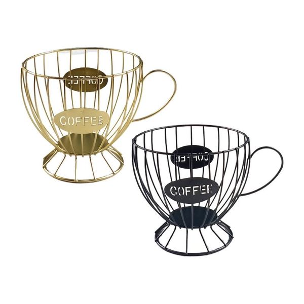 

storage baskets coffee cup woven iron wire hollow frame fruit snack basket elegant picnic tray drying food dustpan