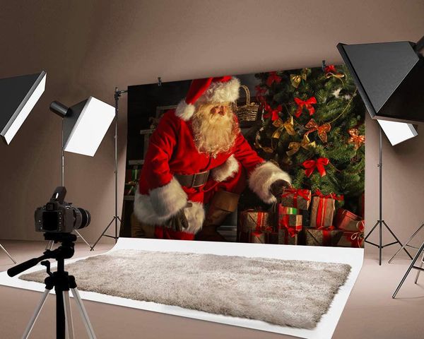 

party decoration thin merry chirstmas pograph santa claus printed fashionable festival background backdrop po decorations