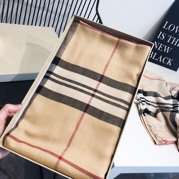 

scarves clothing for men and girls children's cashmere plaid scarf long thick warm korean version all matched parent-c winter, Blue;gray