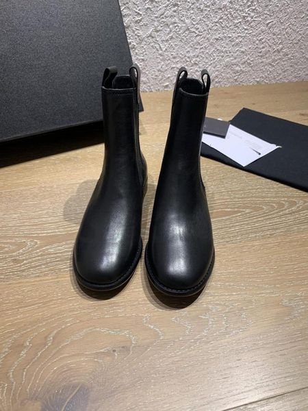 

boots leather retro, classic riding joker women's booties, Black