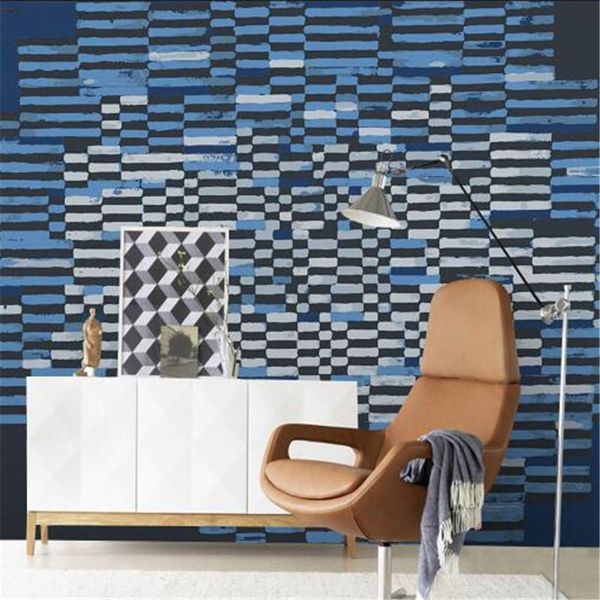 

wallpapers mediterranean style rolls creative non-woven wall paper graffiti navy blue for boy's room