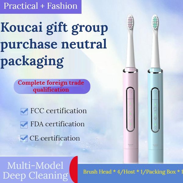 

smart electric toothbrush multi-speed usb3d replaceable sonic brush head memory reminder function deep clean teeth