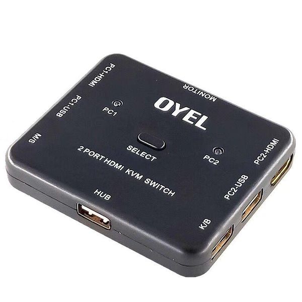 

audio cables & connectors kvm switcher two in one out hd4k external key cutting screen with usb shared keyboard and mouse display