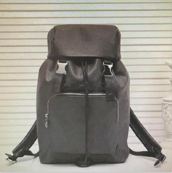 

m43422 zack backpack leather men travel bags backpacks fashion classic cover tie rope backpack large capacity mountaineering sport hasp bag