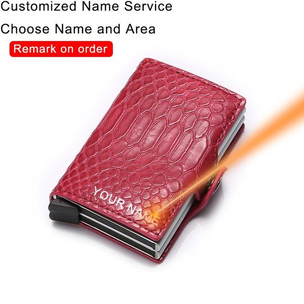

wallets short rfid card wallet snake patent men women money bag hasp black leather magic double red small smart trifold, Red;black