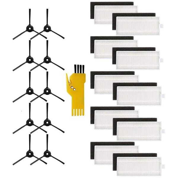

vacuum cleaners 10 filters & side brushes for lefant m201 t700 m520 m571 m501b m301 robot cleaner replacement accessories kit
