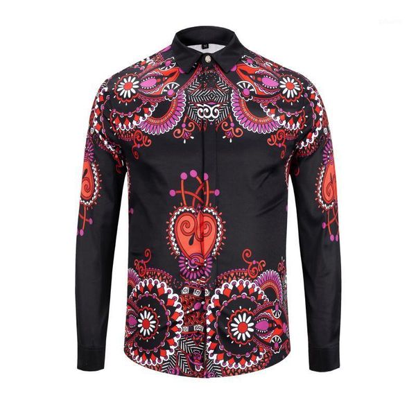 

men's casual shirts 2021 design flower shirt, White;black