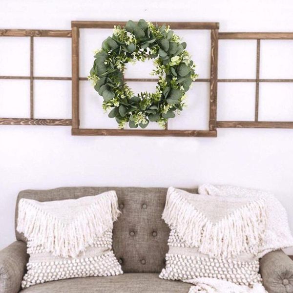 

money leaf eucalyptus wreath hanging on the door window holiday holiday home decoration k6b4