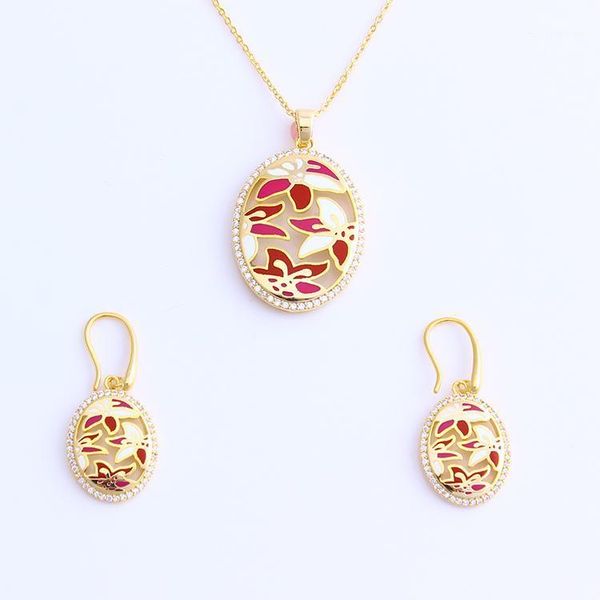 

earrings & necklace fansheng fashion african jewelry long chain enamel set ornament for women's summer, Silver