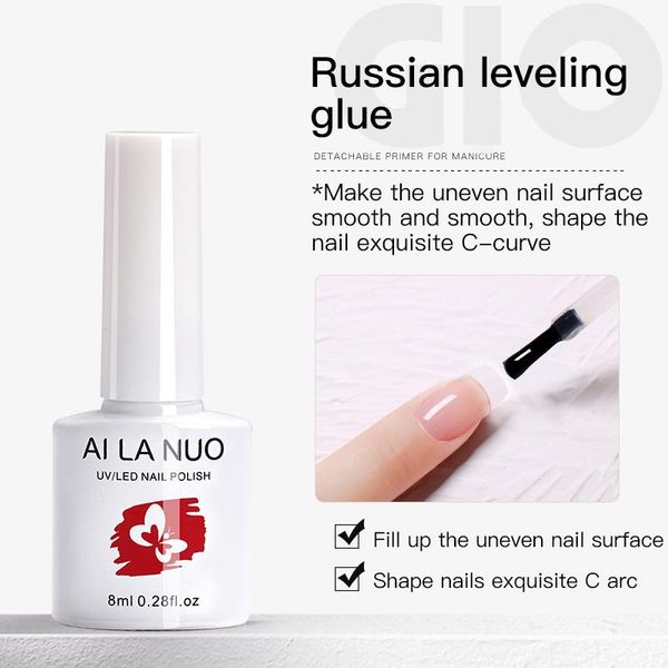 

nail gel primer glue multi-choice type polish frosted&reinforcing&removable art base tools, Red;pink