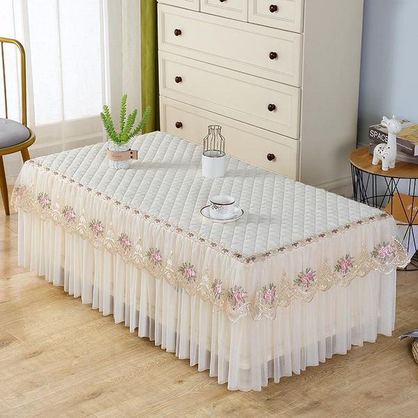 

table cloth embroidered rectangle lace tablecloth tea wedding home partty dinner cover europe tulle floral skirt