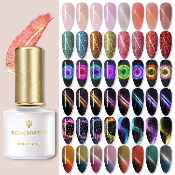 

nail gel born pretty 6ml cat magnetic polish chameleon soak off uv led varnish black need, Red;pink