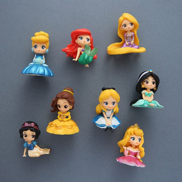 

cute creative 3d three-dimensional cartoon princess refrigerator paste magnet early education a set of stickers