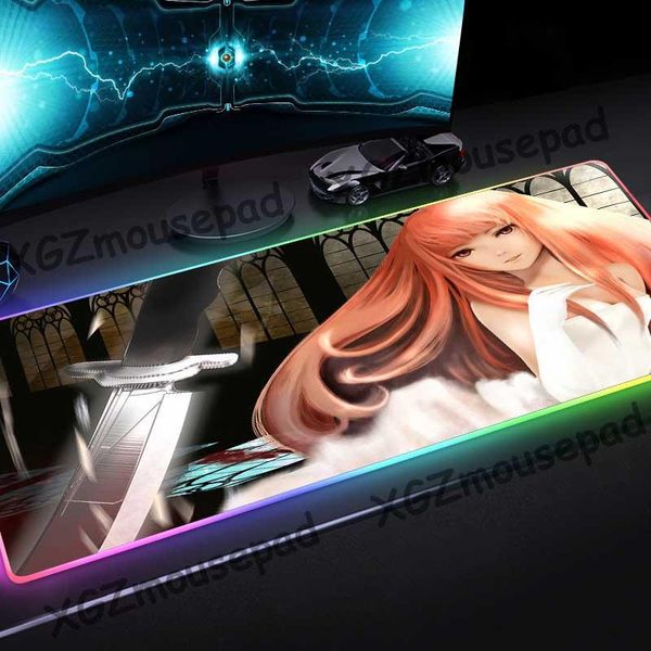 

mouse pads & wrist rests xgz delicate cute girl dagger hd pattern custom large rgb pad black lock edge computer desk mat non-slip 900x400 /