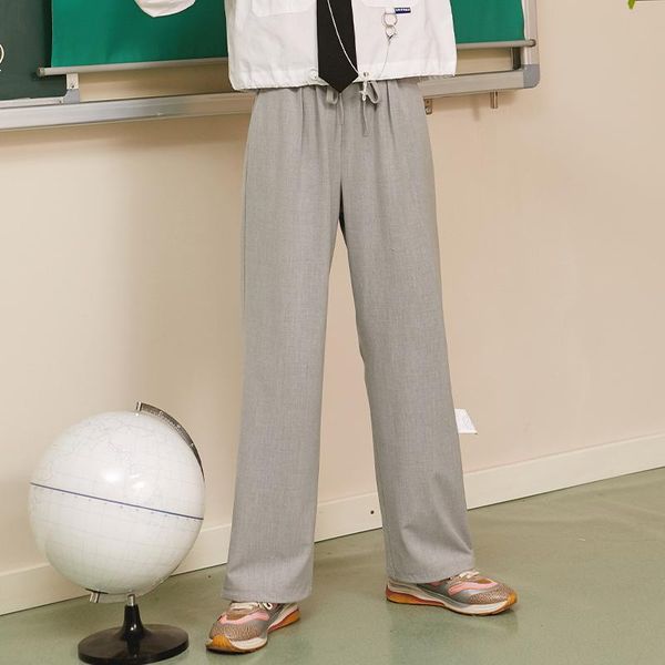 

women's pants & capris unigray wide leg female summer loose straight high waist vertical thin section casual ins tide, Black;white