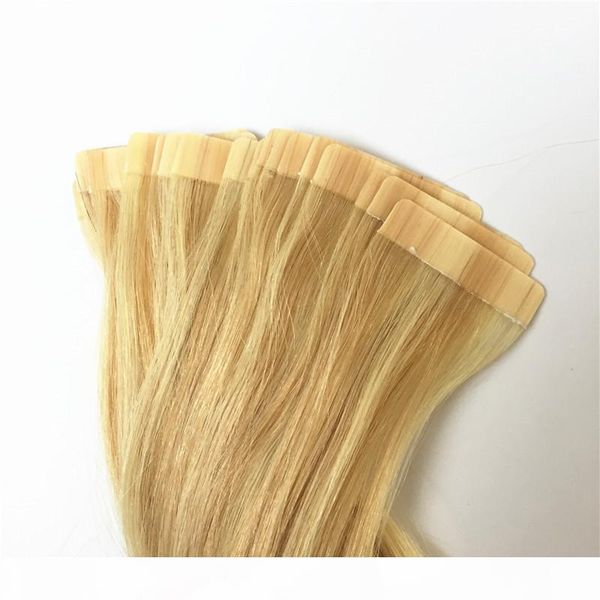 

elibess hair-double drawn tape in human hair 2.5g piece 40pieces lot straight wave skin weft human hair extensions, Black