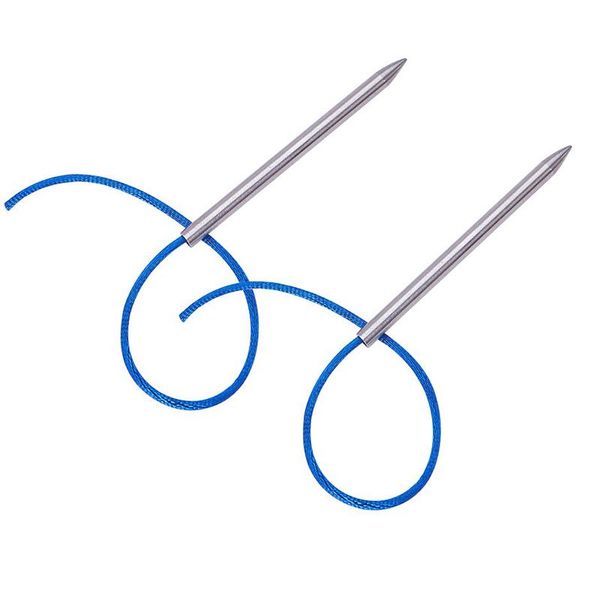 

2pcs 550 paracord fid stainless steel paracord lacing needle stitching weaving needles stainless steel for camping hiking