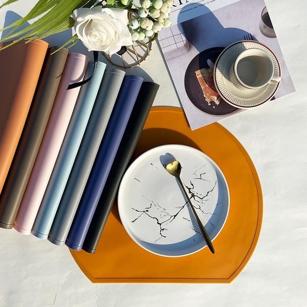 

silicone waterproof placemat table mat heat insulation anti-skidding washable durable for kitchen dining