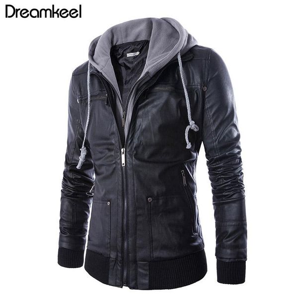 

men's jackets leather coat locomotive career daily formal street classic timeless winter jacket long sleeve regular y, Black;brown