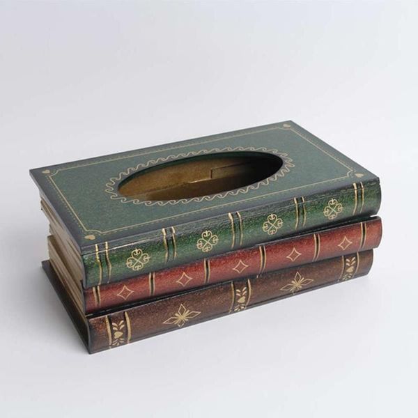 

tissue boxes & napkins 1x simulation book-shaped box restaurant table decor retro