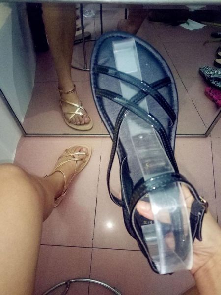 

slippers summer women sandals ankle buckle strap shoes ankle-wrap ladies flat outdoor holiday slides, Black