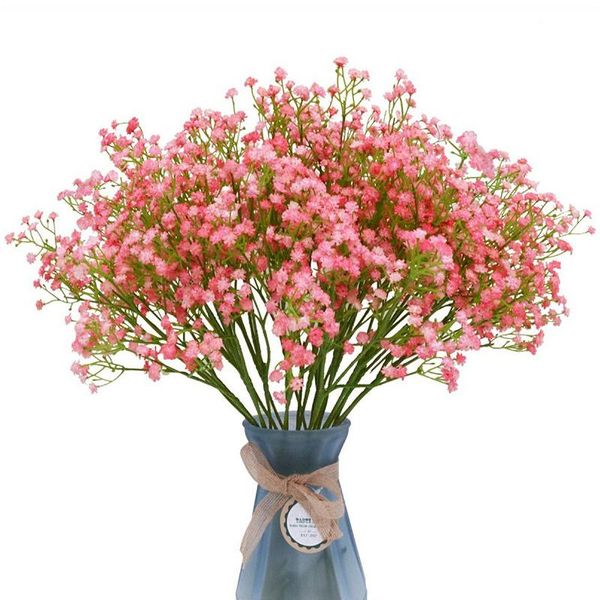 

decorative flowers & wreaths 60cm babies breath artificial gypsophila diy floral bouquets arrangement for wedding home decoration flores art