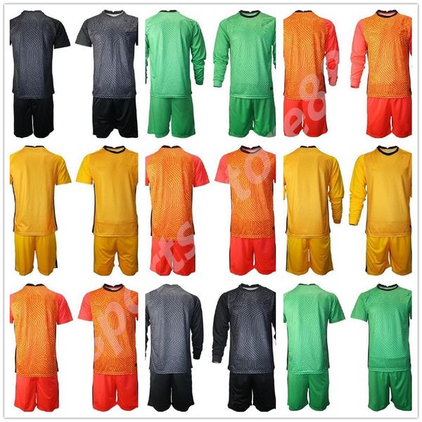 Benutzerdefinierte 2021 Alle Nationalmannschaften Torwart-Fußballtrikot Herren Langarm-Torwarttrikots Kinder GK Kinder Fußballtrikot-Kits 47