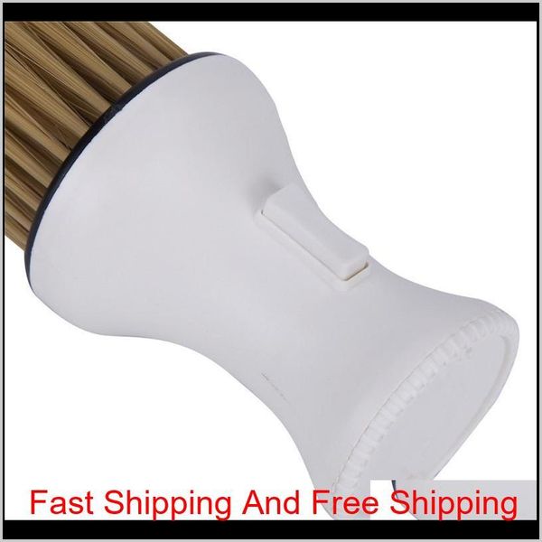 

1pcs pro soft salon hair cutting neck duster hair brushes plastic hairdressing qylhou cissors, Silver