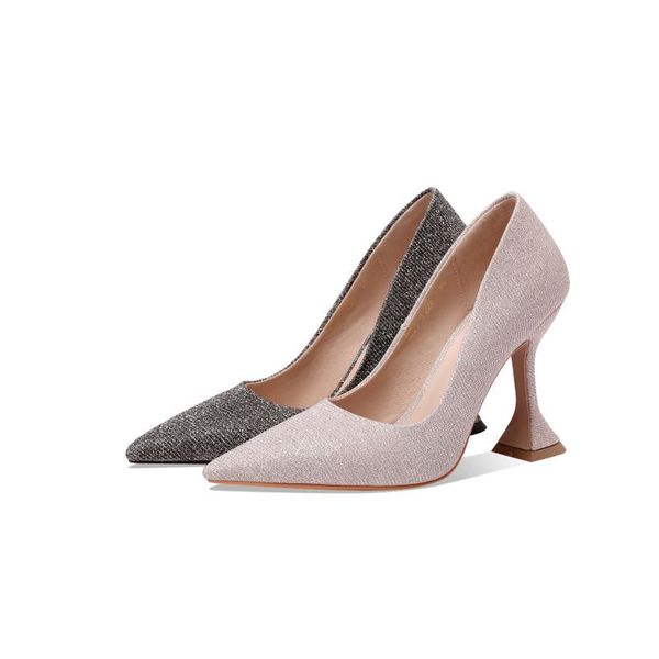 

dress shoes high heel woman's 2021 spring and autumn period style wedding fine design wild temperament shallow, Black