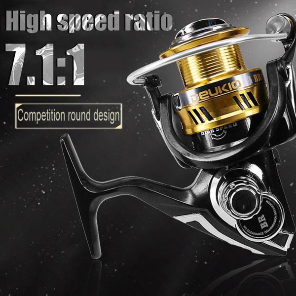 

gear ratio high speed spinning wheel 7. fishing gear fishing reel 5+1bb metal for outdoor portable accessories