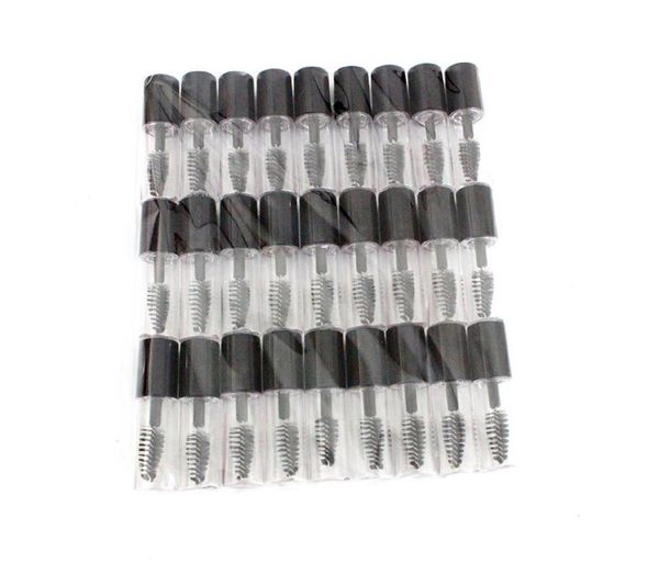 

storage bottles & jars 10/50/500pcs 3ml black cap transparent bottle diy empty mascara tube lip gloss poetable small sample lipgloss tubes