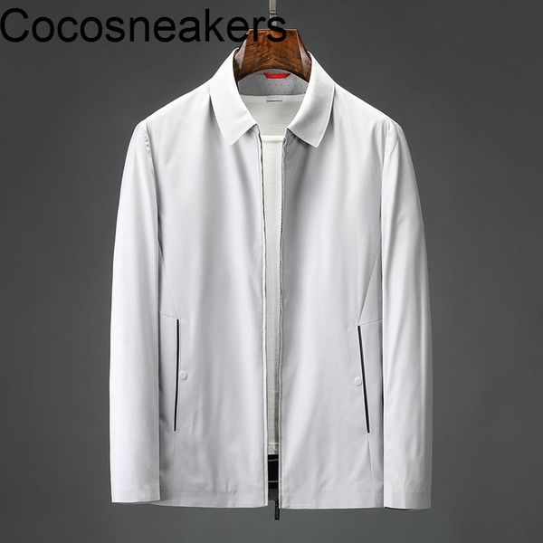 

men's jackets fine craft crisp version 2021 autumn high-grade simple glue pressing thin magnetic buckle bag lapel jacket coat, Black;brown