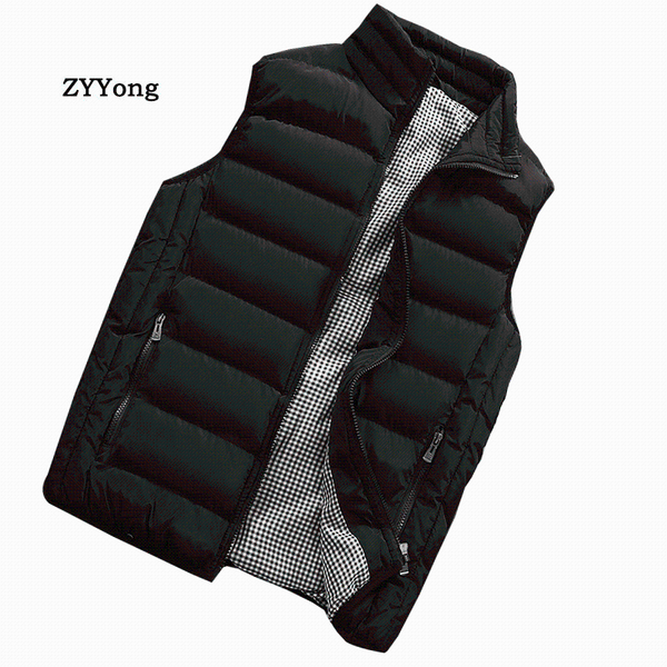 

men's vests brand clothing vest jacket mens autumn warm sleeveless male winter casual waistcoat men plus size veste homme, Black;white