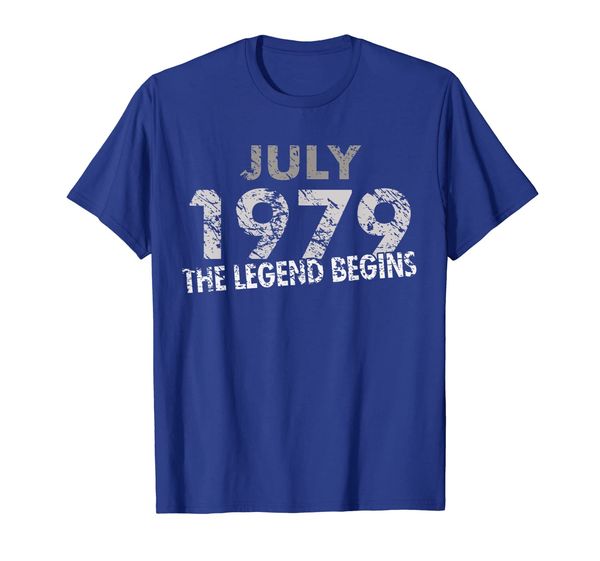 

40th birthday shirt - july 1979 - the legend begins, White;black