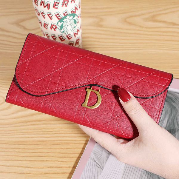 

salesale2021 on on leather hasp dame moneybags rits women envelop portfolios money cards id holder pockets, Red;black