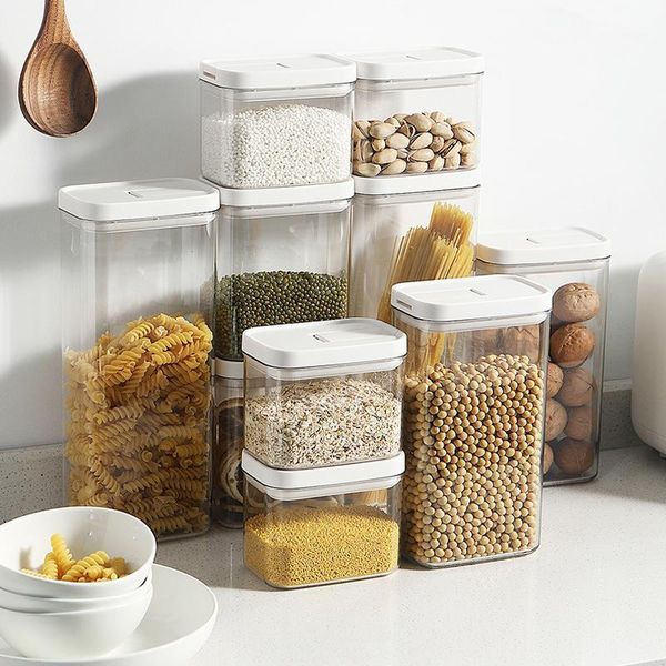 

storage bottles & jars airtight tin kitchen tank products organized box tea coffee bean spices rice transparent plastic case snack jar