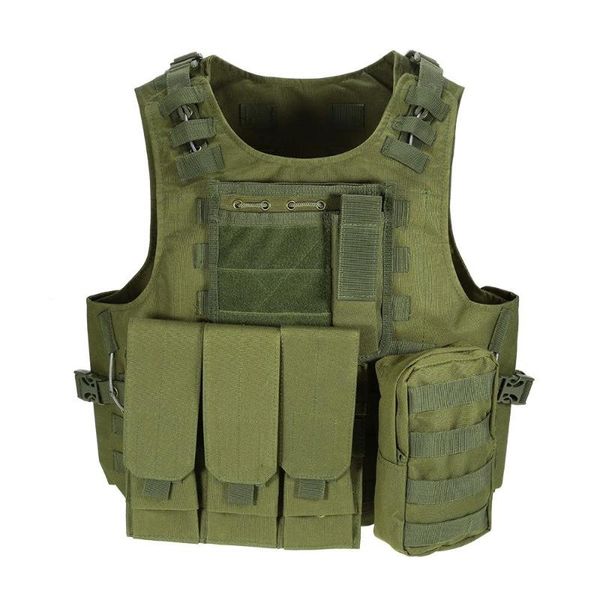 

outdoor molle vest modular gear carrier adjustable training gaming paintball, Camo;black