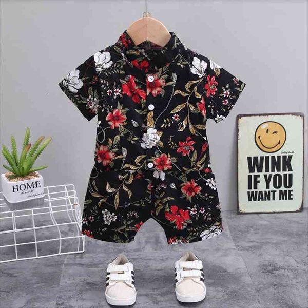 

small medium childrens clothes summer baby clothing short sleeve shorts sets fully print shirt boy two piece, White
