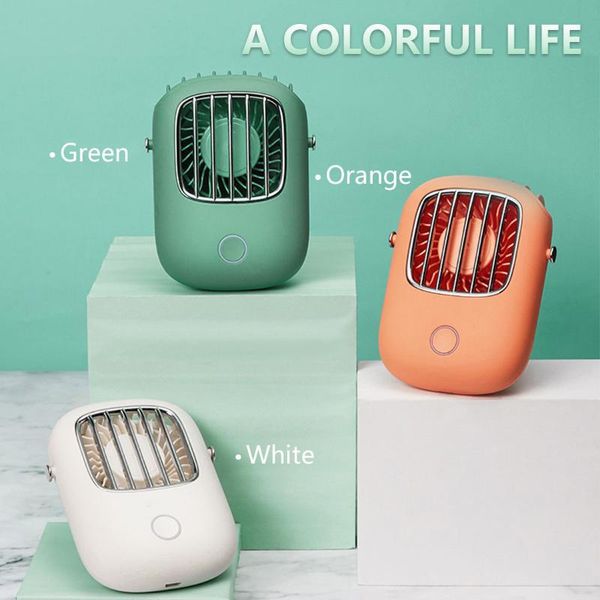 

hanging neck fan mini handheld fan usb 5v air cooler rechargeable 3 gears adjustable cooling outdoor travel portable fans