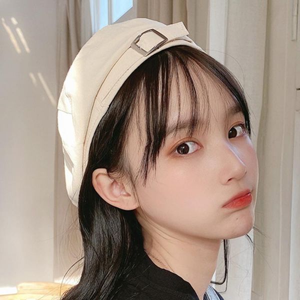 

beanies fashion candy color button women autumn winter hat beret female cap outdoor elegant lady travel present