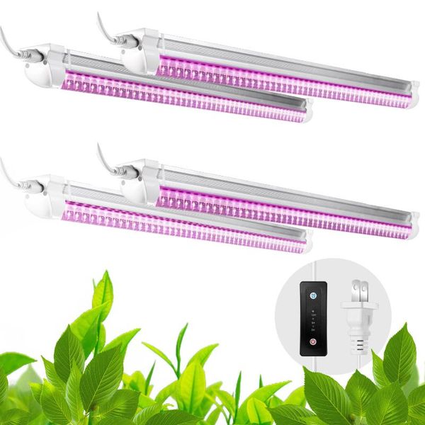 

grow lights 0.5m 24w full spectrum led light tube t8 ac85-265v us/eu plug and play phyto lamp indoor hydroponics growing plants system