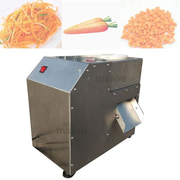 Commerciële Groentesnijmachine Elektrische Multifunctionele Snijmachine Shredder Automatische Keukenkantine Dicing Maker