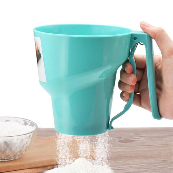 

handheld flour shaker funnel shape sifter fine mesh powder sieve icing sugar manual cup kitchen baking tools & pastry
