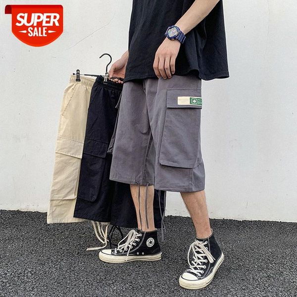 

yemi fashion|wide leg tooling cropped pants men's loose straight casual shorts japanese trendy handsome #y80z, Black