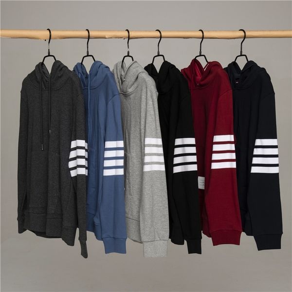 

spring autumn tb same pullover knitted sweater men's and women's cotton sports trendy couple loose hoodie, Black