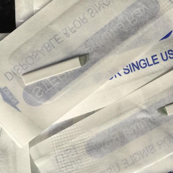 

wholesale 0.25mm 200 pcs microblading needle 12 pin lamina tebori 12 flex microblading 12 prong flat permanent makeup supplies