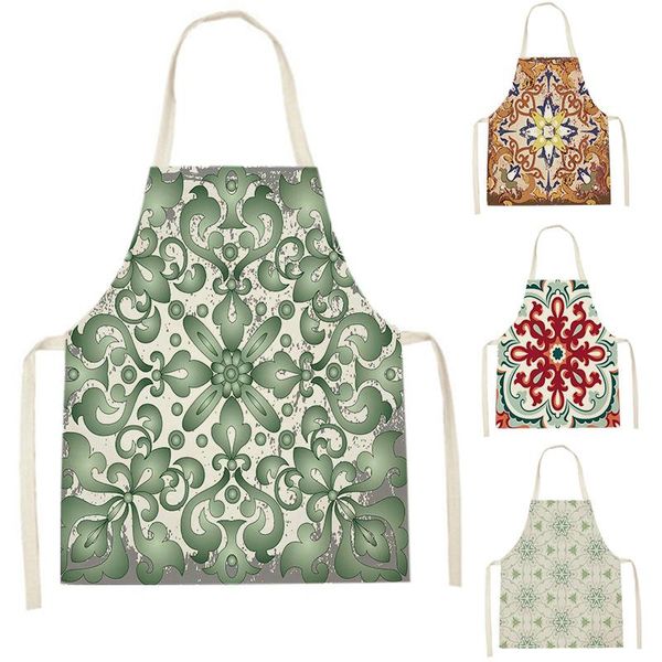 

aprons mandala striped pattern kitchen apron moroccan lattice home cooking baking geometric for women pinafores