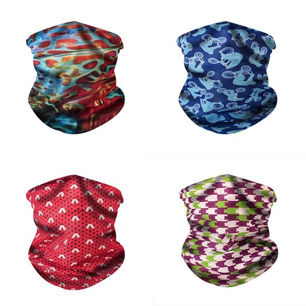 

outdoor printed sports insect proof riding mask brimls hat magic scarf bib